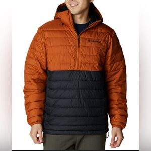 Columbia Men’s Powder Lite Winter Jacket, Omni Heat Orange / Black - Size M